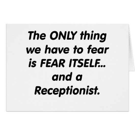 fear receptionist cards (Front Horizontal)