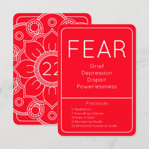 Fear Red Law of Attraction Emotion Process Card