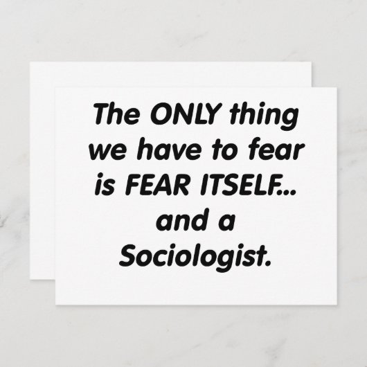 fear sociologist (Front/Back)