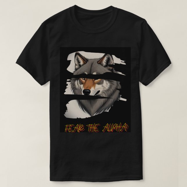 Fear the Aplha Classic T-shirt with decent print (Design Front)