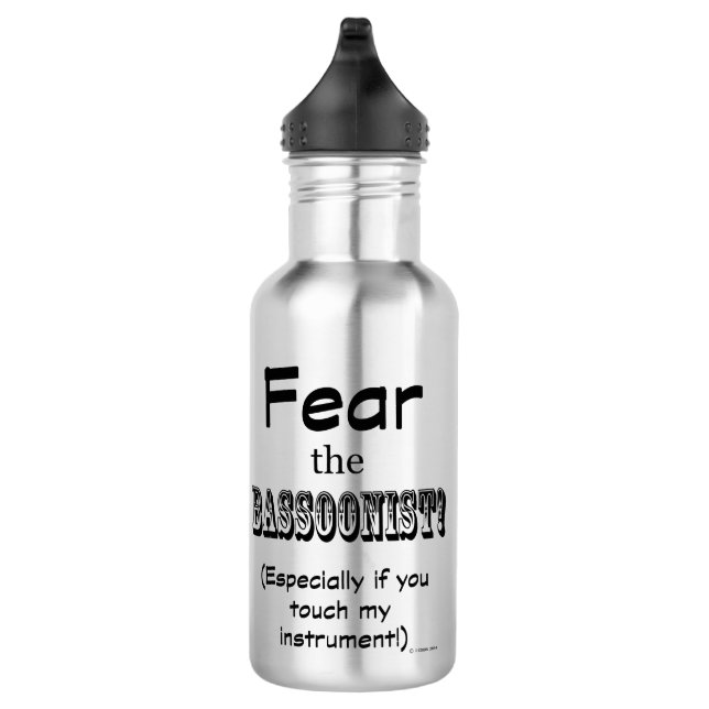 Fear The Bassoonist Stainless Steel Water Bottle (Right)