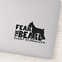 Fear the Beard Decal for Giant Schnauzer Lovers Fear the Beard Decal for Giant Schnauzer Lovers