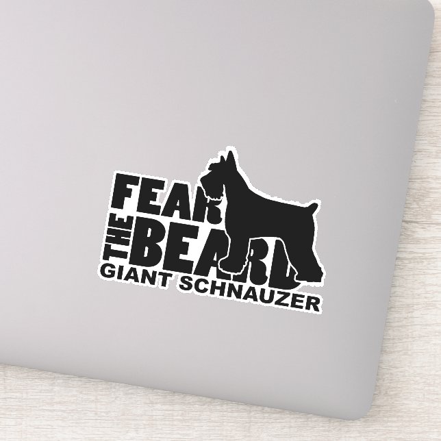 Fear the Beard Decal for Giant Schnauzer Lovers (Detail)