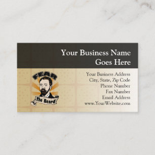 Fear the Beard, Funny Mustache Business Card