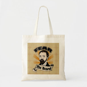 Fear the Beard, Funny Mustache Tote Bag