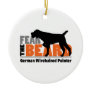 Fear the Beard - German Wirehaired Pointer Ceramic Ornament