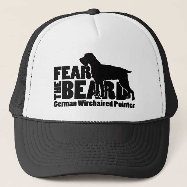 Fear the Beard - German Wirehaired Pointer Gear Trucker Hat (Front)