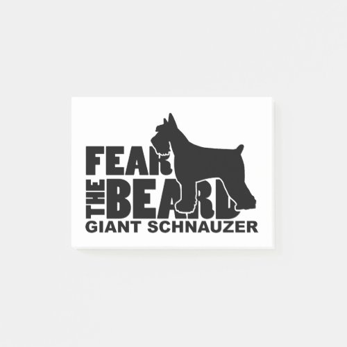 Fear the Beard _ Giant Schnauzer Post_it Notes