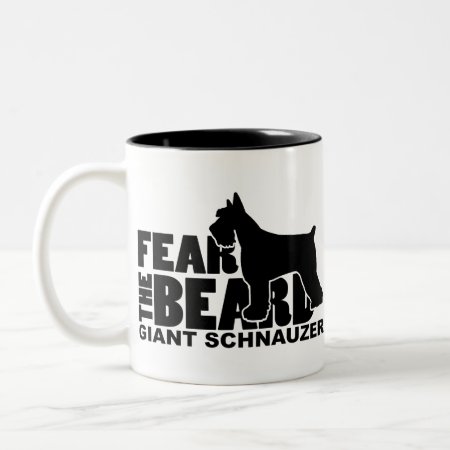 Fear The Beard - Giant Schnauzer Two-tone Coffee Mug