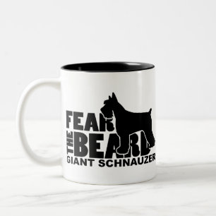 Fear the Beard - Giant Schnauzer Two-Tone Coffee Mug