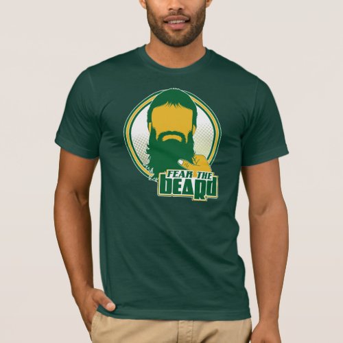 Fear the Beard Green and Gold T_Shirt
