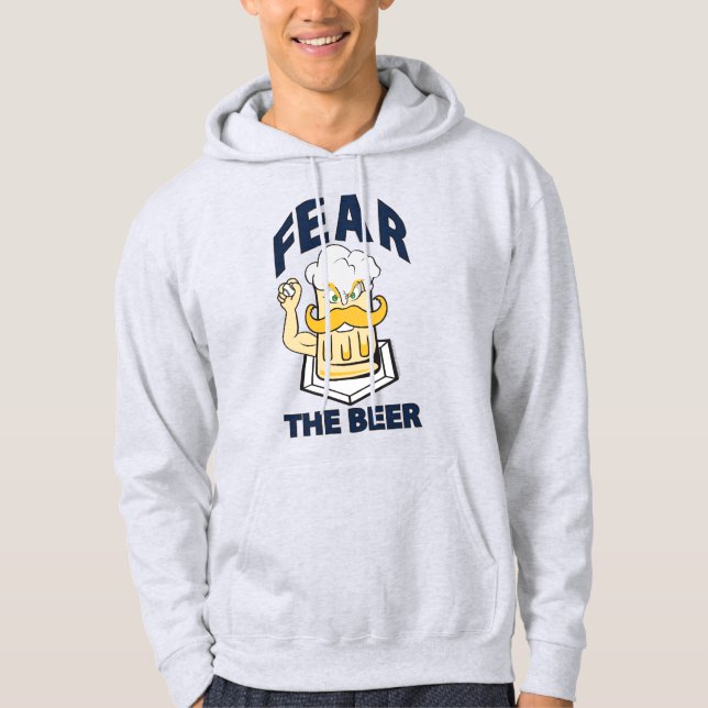 Fear the Beer Throw Baseball Hoodie (Front)