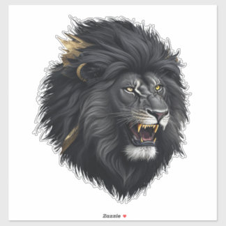 Fear, the black lion sticker