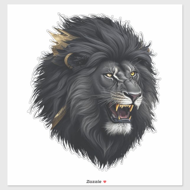 Fear, the black lion sticker (Sheet)