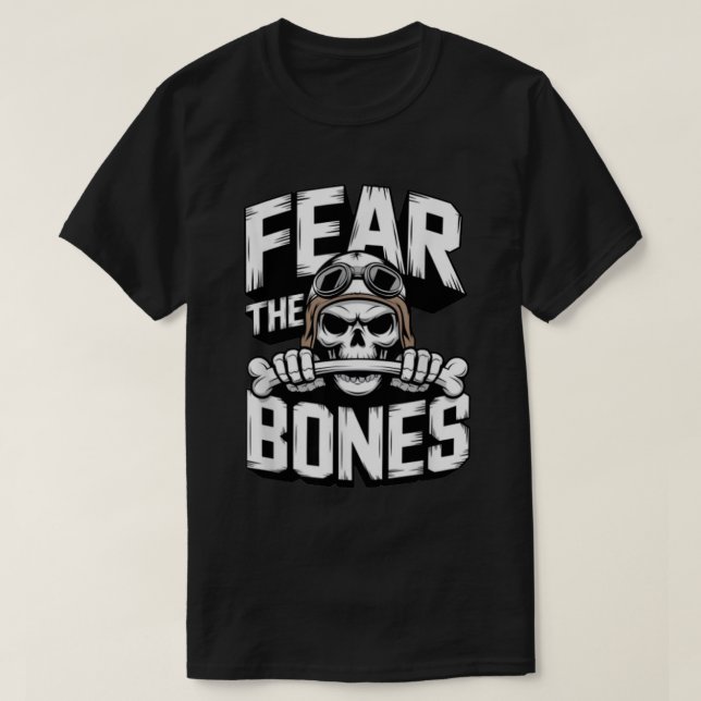 Fear The Bones Skull Squadron T-Shirt (Design Front)