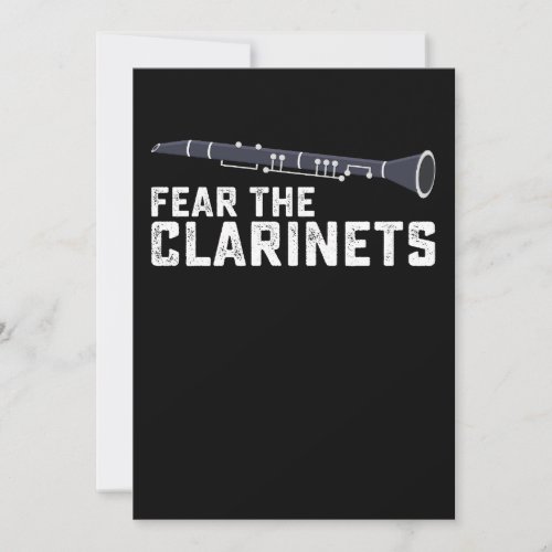 Fear The Clarinets Clarinetist Clarinet Invitation
