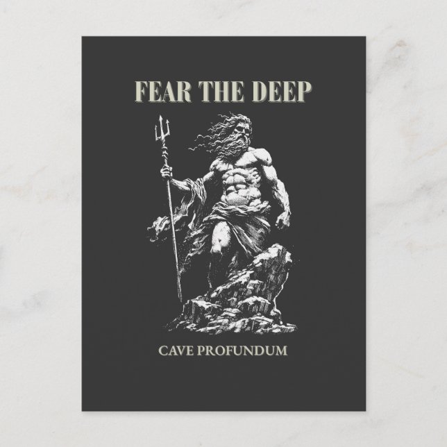 Fear the Deep – Poseidon Mythic  Postcard (Front)