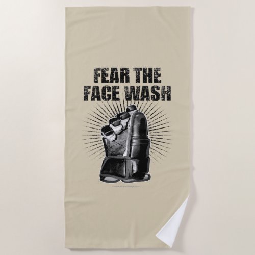 Fear The Face Wash hockey Beach Towel