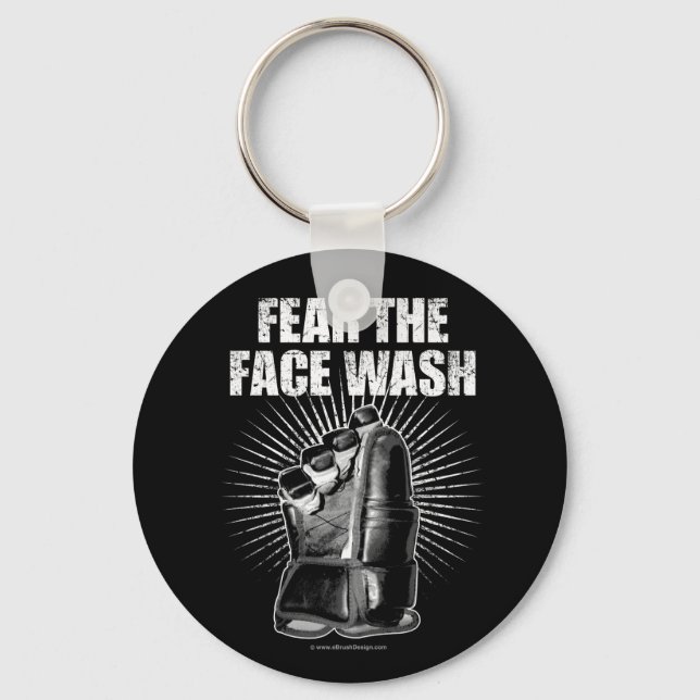 Fear The Face Wash (Hockey) Keychain (Front)
