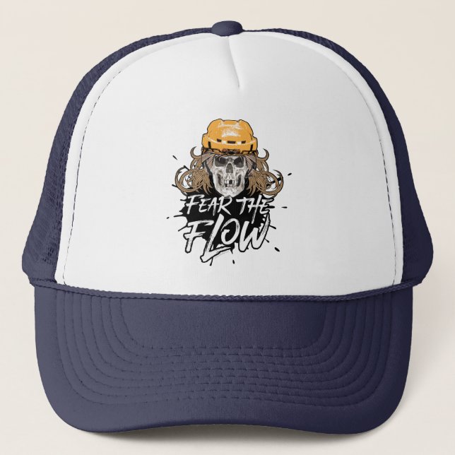 Fear The Flow (hockey hair) Trucker Hat (Front)