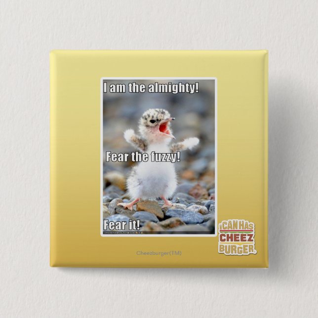 Fear the Fuzzy! Button (Front)