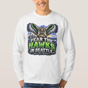 Fear the Hawks Seattle Football Fan Game Day T-Shirt
