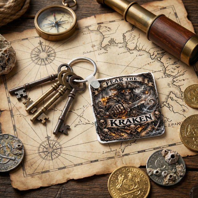 Fear the Kraken Metal Keychain – Krátt (Creator Uploaded)
