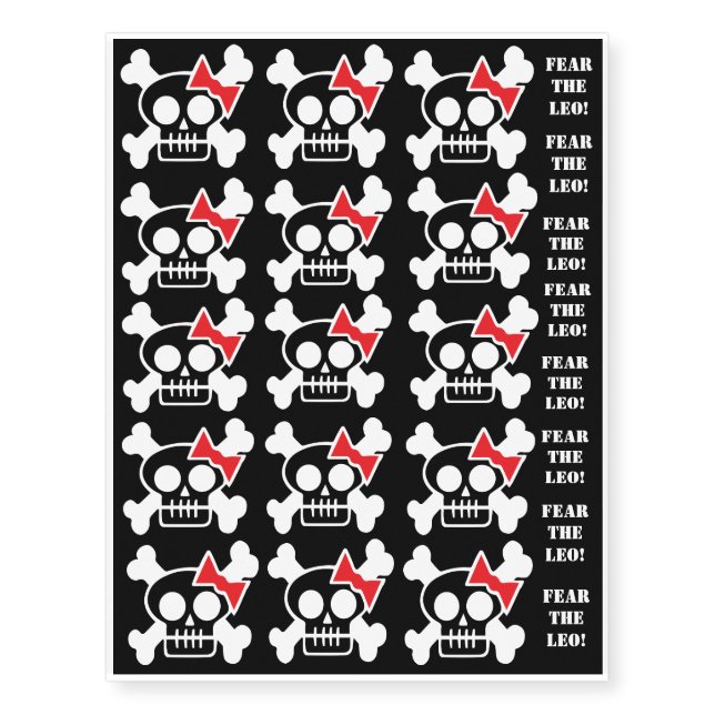 FEAR THE LEO! Temporary Tattoos (Front)