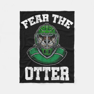 Fear The Otter, Cute Otter Hockey Gifts, I Love Ot Fleece Blanket