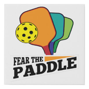 Fear the Paddle Funny Pickleball Picklballs and Pi Faux Canvas Print