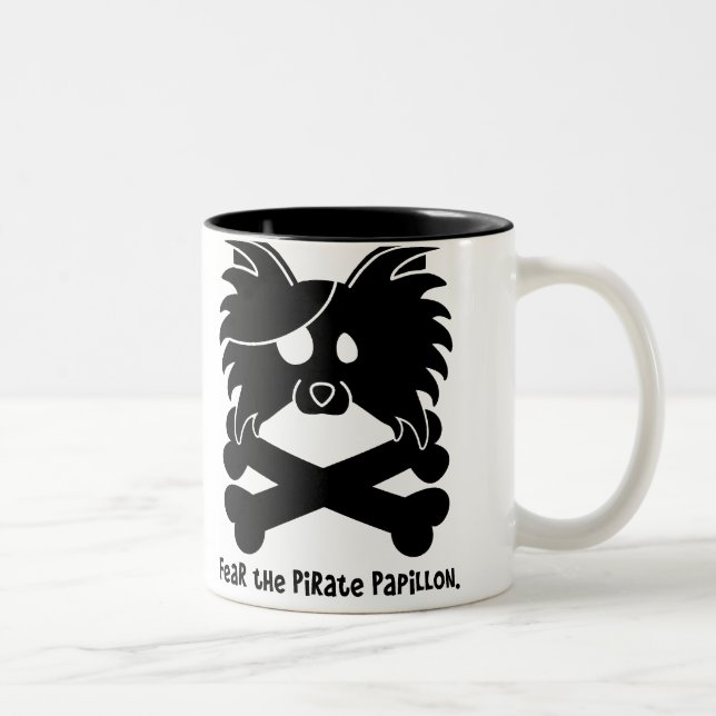 Fear the Pirate Papillon Two-Tone Coffee Mug (Right)