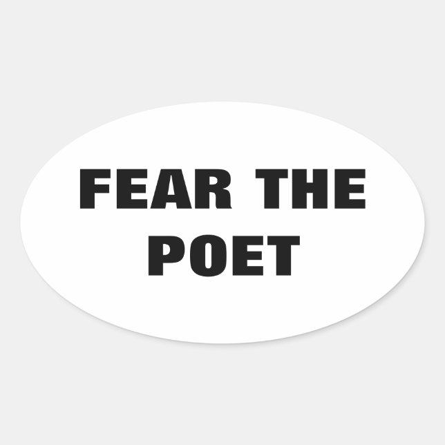 Fear The Poet sticker (Front)
