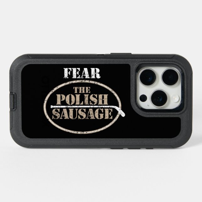 Fear the Polish Sausage (hockey) iPhone 15 Pro Case (Back Horizontal)