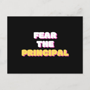 Fear The Principal Holiday Postcard