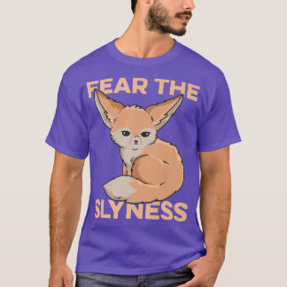 Fear The Slyness Design For A Fennec Fo Lover Prem T-Shirt