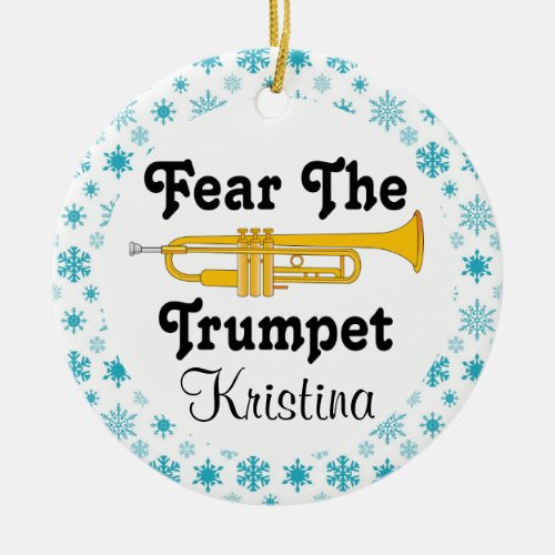Fear The Trumpet Personalized Music Ornament