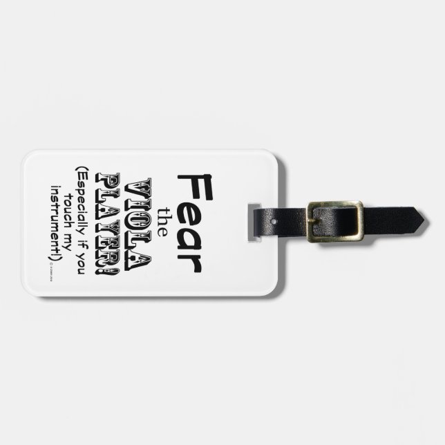 Fear The Viola Player Luggage Tag (Front Horizontal)