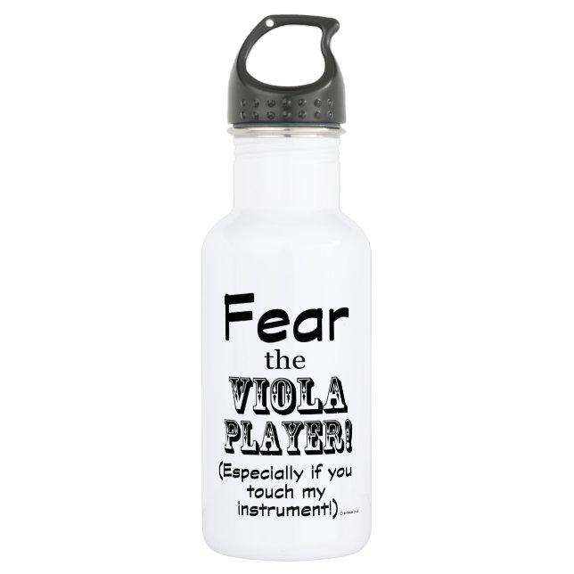 Fear The Viola Player Water Bottle (Front)