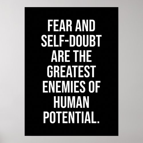 Fear vs Human Potential _ Motivational Poster