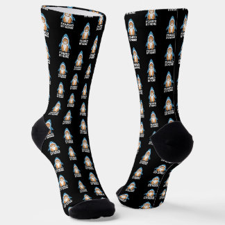 Feared By None Funny Cat in Shark Costume Humor Socks