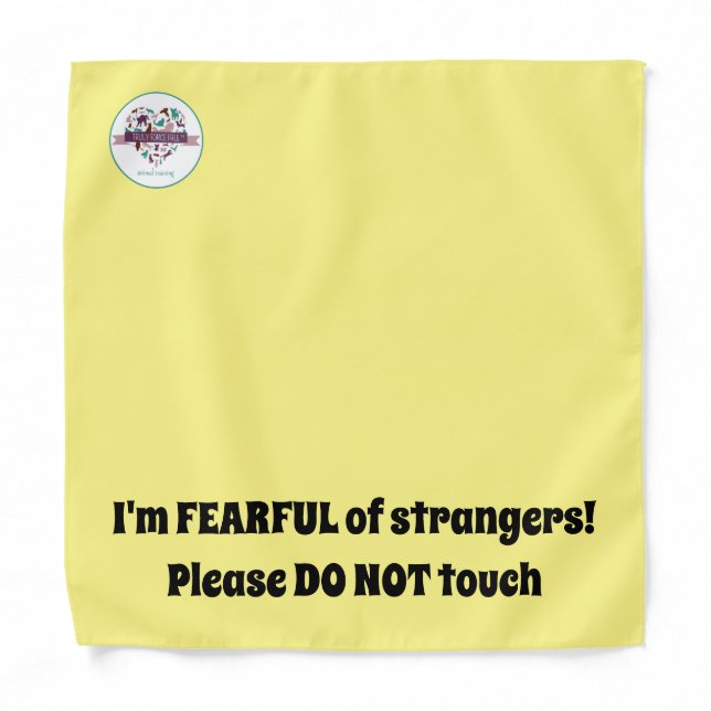 Fearful Dog Bandana (Yellow) (Front)