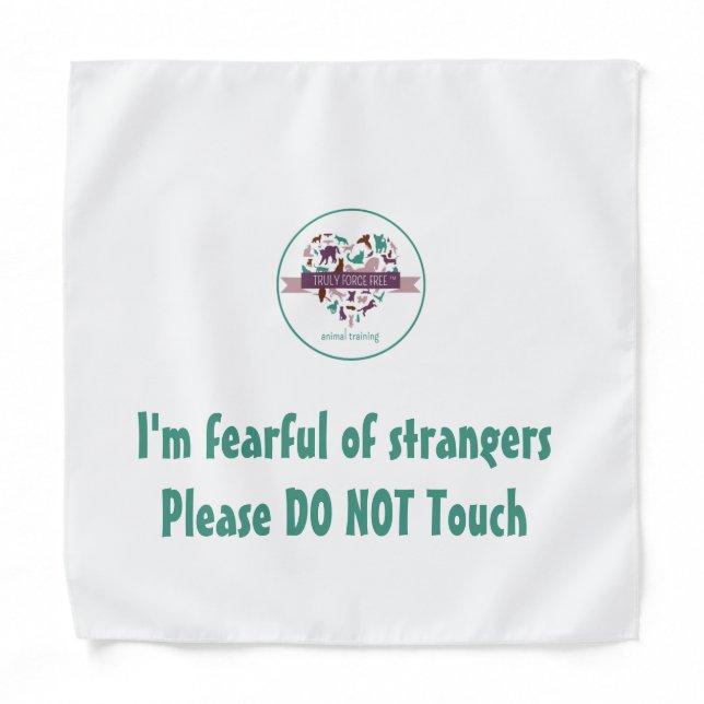 Fearful Dog (please do not pet me) Bandana (Front)