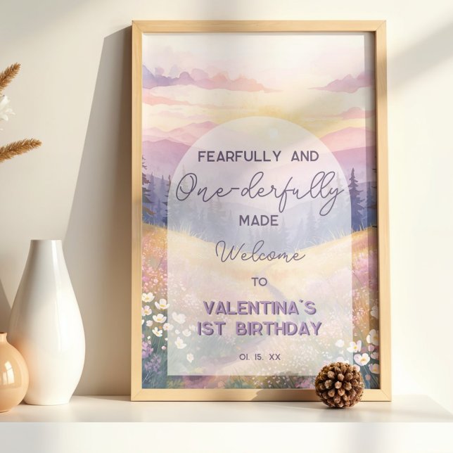 Fearfully and Onederfully Made Bible Girl Birthday Poster (Creator Uploaded)