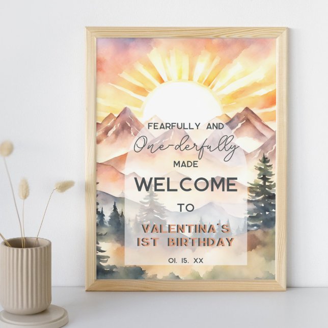 Fearfully and Onederfully Made First Birthday Poster (Creator Uploaded)