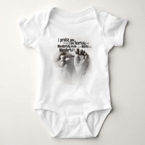 Fearfully and wonderfully made baby bodysuit