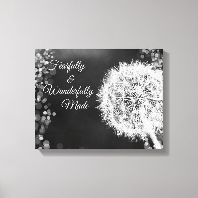 Fearfully and Wonderfully Made Bible Verse Canvas Print (Front)