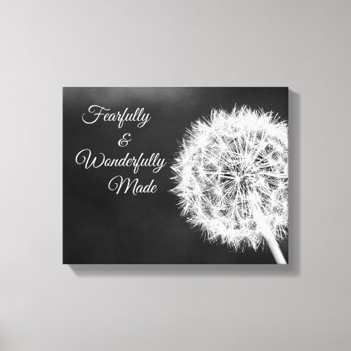 Fearfully and Wonderfully Made Bible Verse Canvas Print