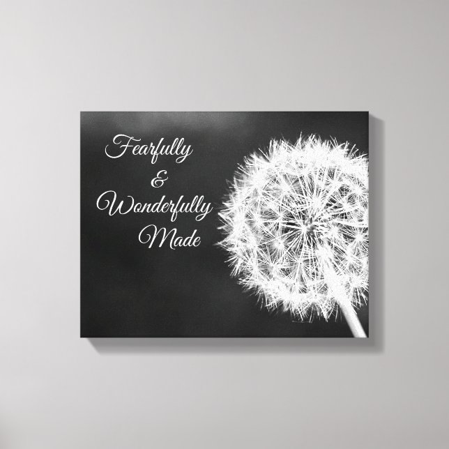 Fearfully and Wonderfully Made Bible Verse Canvas Print (Front)