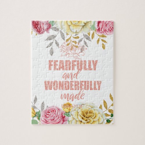Fearfully and Wonderfully Made Bible Verse Jigsaw Puzzle