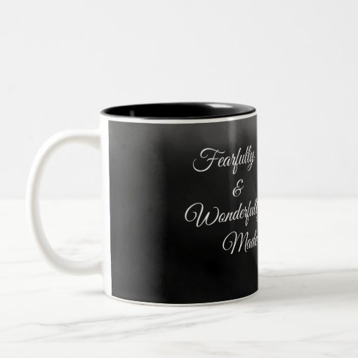 Fearfully and Wonderfully Made Bible Verse Two-Tone Coffee Mug | Zazzle